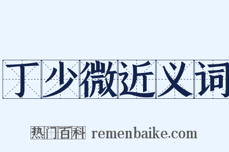 丁少微近义词是什么意思的图片